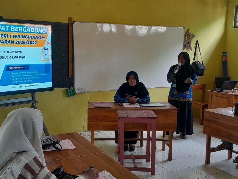 SPMB di SD Negeri 1 Wringinanom Berjalan Lancar